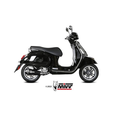 Moto exhaust MIVV DELTA RACE BLACK PIAGGIO VESPA GTS 300 2021  -  2023