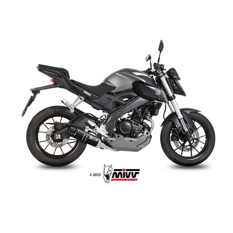 Moto exhaust MIVV GP-C BLACK with carbon cap YAMAHA MT-125 2015  -  2019
