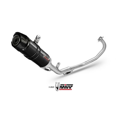 Moto exhaust MIVV GP-C BLACK with carbon cap YAMAHA YZF R125 2014  -  2018