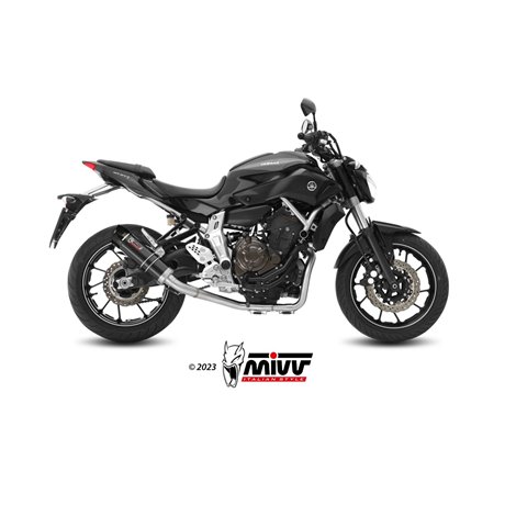 Moto Auspuff MIVV GP-C BLACK with carbon cap YAMAHA MT-07 / FZ-07 2014  -  2023
