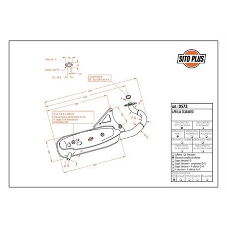 Exhaust LeoVince APRILIA SCARABEO 50 1993 - 1997 SITOPLUS