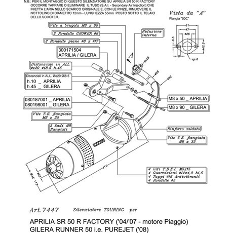 Výfuk LeoVince APRILIA SR 50 R FACTORY Piaggio engine 2004 - 2012 TOURING