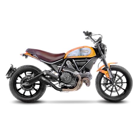 Exhaust LeoVince DUCATI SCRAMBLER 800 CAFE RACER/CLASSIC/FULL THROTTLE/ICON 2017 - 2020 LV-10 FULL BLACK