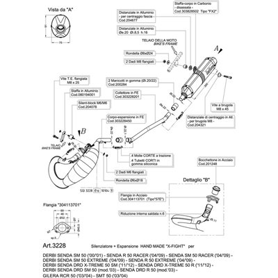 Exhaust LeoVince GILERA GILERA RCR 50 2003 - 2004 X-FIGHT BLACK EDITION