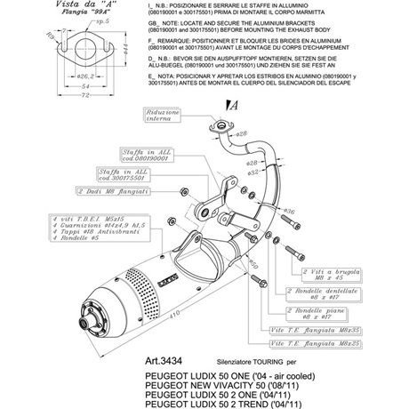 Exhaust LeoVince PEUGEOT NEW VIVACITY 2008 - 2012 TOURING