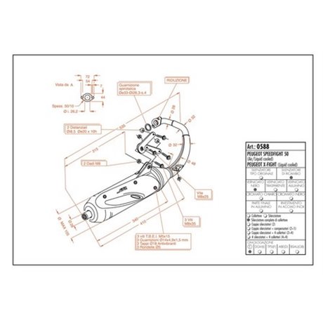 Exhaust LeoVince PEUGEOT X-FIGHT 50 KAT liquid cooled 2001 SITO