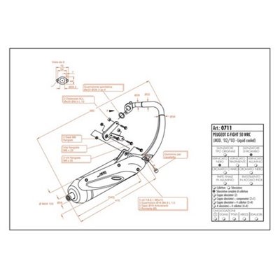 Exhaust LeoVince PEUGEOT X-FIGHT 50 WRC liquid cooled 2002 - 2003 SITO
