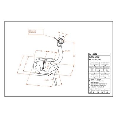 Výfuk LeoVince PIAGGIO APE CAR/APE 601 flat shape SITO