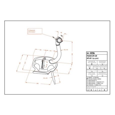 Výfuk LeoVince PIAGGIO APE CAR/APE 601 flat shape SITO