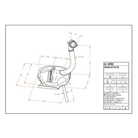 Exhaust LeoVince PIAGGIO APE TM 703 SITO