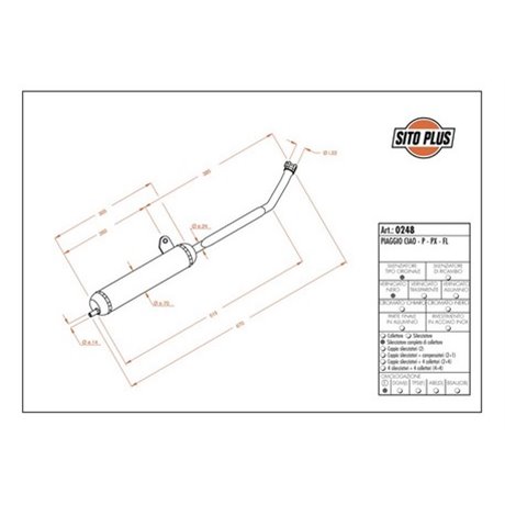 Exhaust LeoVince PIAGGIO CIAO/P/PX/CIAO FL 50 SITOPLUS