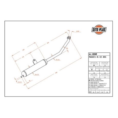 Exhaust LeoVince PIAGGIO SI/KS/FL2/BOSS SITOPLUS
