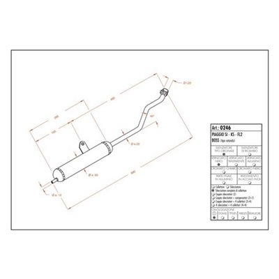 Exhaust LeoVince PIAGGIO SI/KS/FL2/BOSS round shape SITO