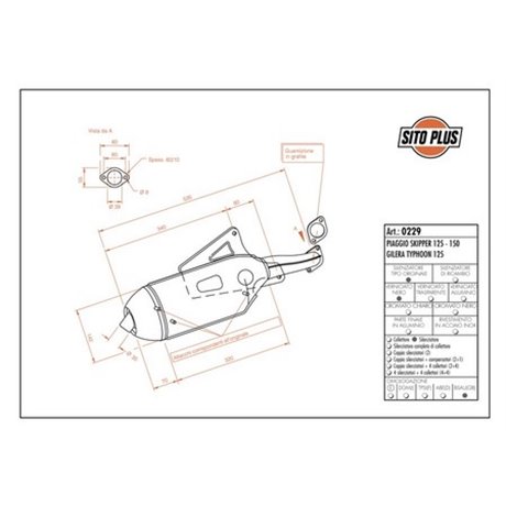 Výfuk LeoVince PIAGGIO SKIPPER 125 SITOPLUS