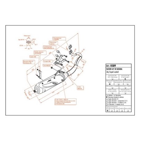 Auspuff LeoVince SUZUKI AY 50 KATANA air/liquid cooled 1997 - 2002 SITO
