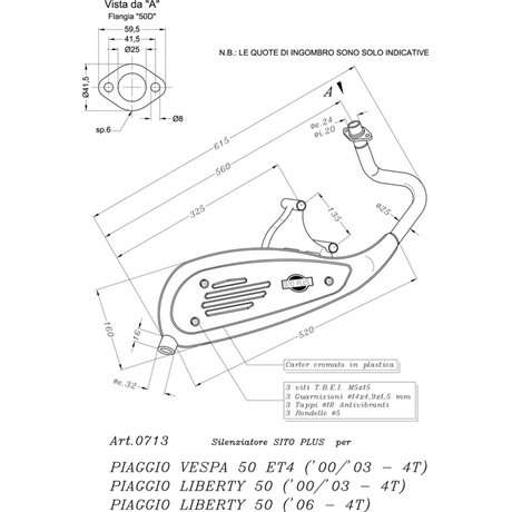 Výfuk LeoVince VESPA ET4 4 stroke SITOPLUS