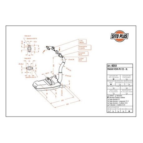 Výfuk LeoVince VESPA PK 125/125 XL SITOPLUS