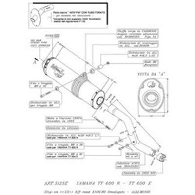Auspuff LeoVince YAMAHA TTE 600 1994 - 2002 X3