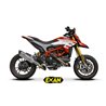 Moto Auspuff Exan Oval X-Black Titan Ducati Hypermotard 821 2013 - 2016 niedrige position 