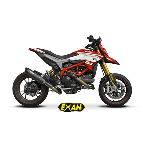 Moto exhaust Exan Carbon Cap Carbon Ducati Hypermotard 821 2013 - 2016 low position 