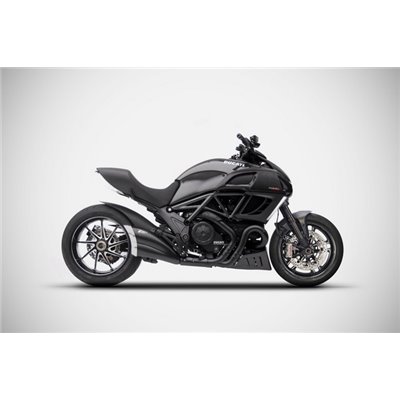 Zard BLACK SS RACING SLIP-ON DUCATI DIAVEL 11 - 18