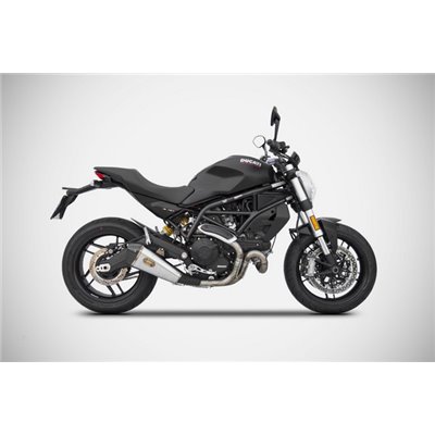 Zard BLACK SS RACING SLIP-ON DUCATI MONSTER 797 17 - 19