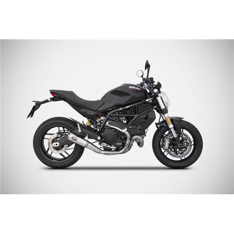 Zard ZUMA-SS RACING SLIP-ON, SILVER END CAP&LOGO DUCATI MONSTER 797 17 - 19