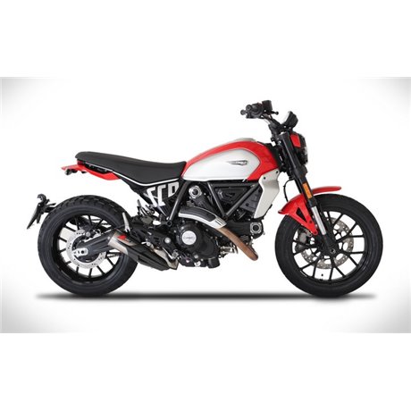 Zard TITANIUM RACING SLIP-ON AND CARBON END CAP DUCATI SCRAMBLER 800 23 - 24
