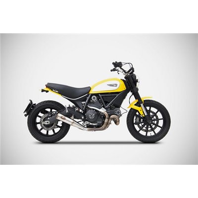 Zard ZUMA-SS E4 SLIP-ON BRONZED END CAP&LOGO DUCATI SCRAMBLER 800 17 - 19
