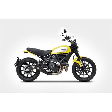 Zard SPECIAL ED.-SS E4 SLIP-ON AND BLACK HEAT SHIELD DUCATI SCRAMBLER 800 17 - 19