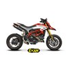 Moto Auspuff Exan X-GP Carbon Ducati Hypermotard 939 2016 - 2019 hohe Position 