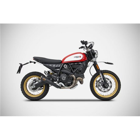 Zard SPECIALD ED.-BLACK SS RACING SLIP-ON DUCATI SCRAMBLER DESERT SLED 17 - 19