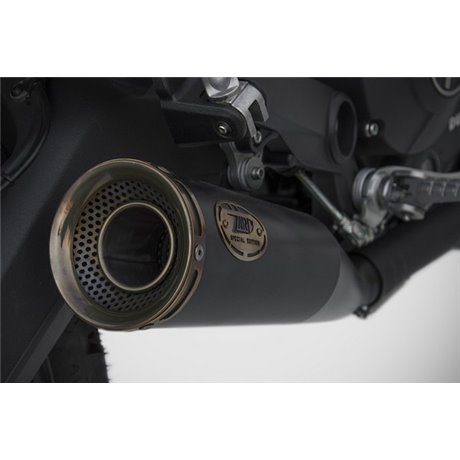 Zard ZUMA-BLACK SS RACING SLIP-ON AND BRONZED END CAP&LOGO DUCATI SCRAMBLER 800 21 - 22