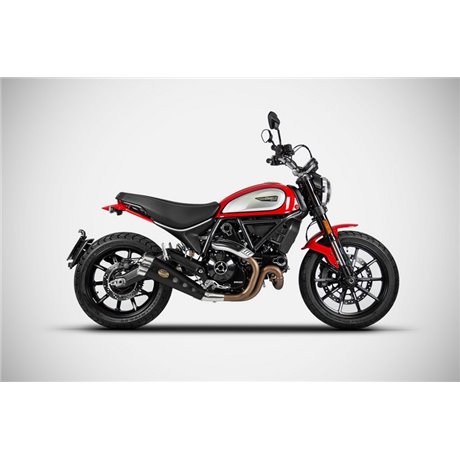 Zard SPECIAL ED.-SS RACING SLIP-ON AND BLACK HEAT SHIELD DUCATI SCRAMBLER 800 21 - 22