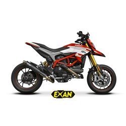 Moto výfuk Exan X-GP Karbon Ducati Hypermotard 939 2016 - 2019 Spodní vedení 