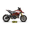 Moto exhaust Exan X-GP Black Inox Ducati Hypermotard 939 2016 - 2019 low position 