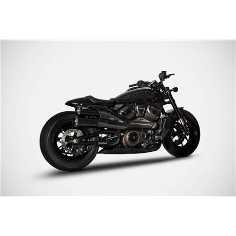 Zard TOPGUN-BLACK SS E5 SLIP-ON KIT HARLEY DAVIDSON SPORTSTER S 1250 21 - 23