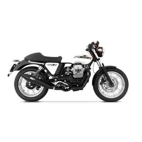 Zard CONICAL-BLACK SS RACING SLIP-ONS MOTO GUZZI V7 CAFE RACER 09 - 12