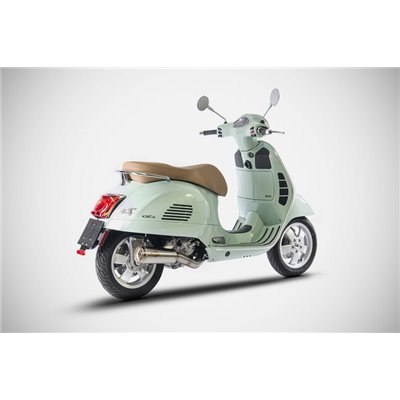 Zard BLACK SS RACING SLIP-ON AND BRONZED END CAP PIAGGIO VESPA GTS 300 20 - 23