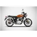Zard POLISHED E4/E5 SS SLIP-ONS ROYAL ENFIELD CONT.GT / INTERCEPTOR 19 - 23