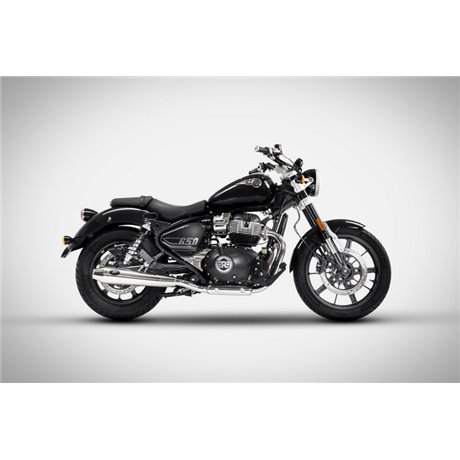 Zard POLISHED SS RACING SLIP-ONS ROYAL ENFIELD SUPER METEOR 650 23