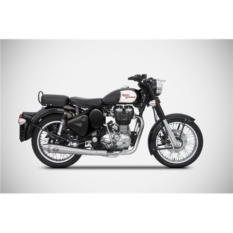 Zard CONICAL-POLISHED SS RACING SLIP-ON ROYAL ENFIELD BULLET 350/500 06 - 09