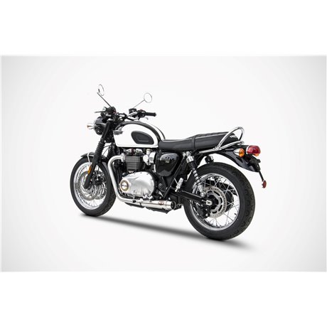 Zard POLISHED SS E4 SLIP-ONS AND HEADERS TRIUMPH BONNEVILLE T120 16 - 20