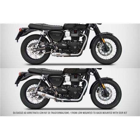 Zard SS RACING LOWTOBACK KIT TRIUMPH T120 M.Y. 16-20/T100 M.Y. 17-20 16 - 20