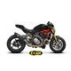 Moto Auspuff Exan Oval X-Black Carbon Ducati Monster 1200 / S / R 2017 - 2020  