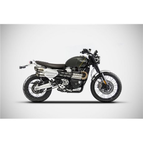 Zard SS RACING SLIP-ONS AND CARBON END CAPS TRIUMPH SCRAMBLER 1200 21 - 23