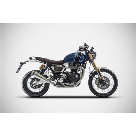 Zard SS E5 FULL KIT AND CARBON END CAP TRIUMPH SCRAMBLER 1200 21 - 23