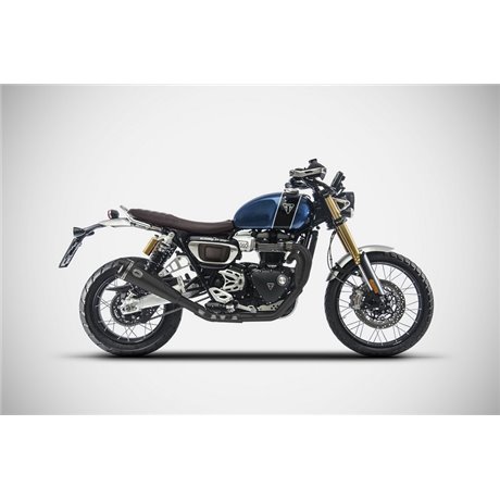 Zard BLACK SS E5 FULL KIT AND CARBON END CAP TRIUMPH SCRAMBLER 1200 21 - 23