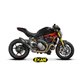 Moto Auspuff Exan X-Black EVO Black Inox Ducati Monster 1200 / S / R 2017 - 2020  