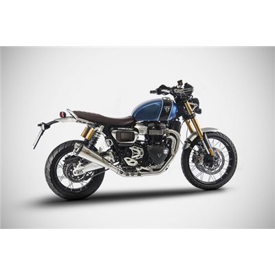 Zard SS E4 FULL KIT AND CARBON END CAP TRIUMPH SCRAMBLER 1200 19 - 20